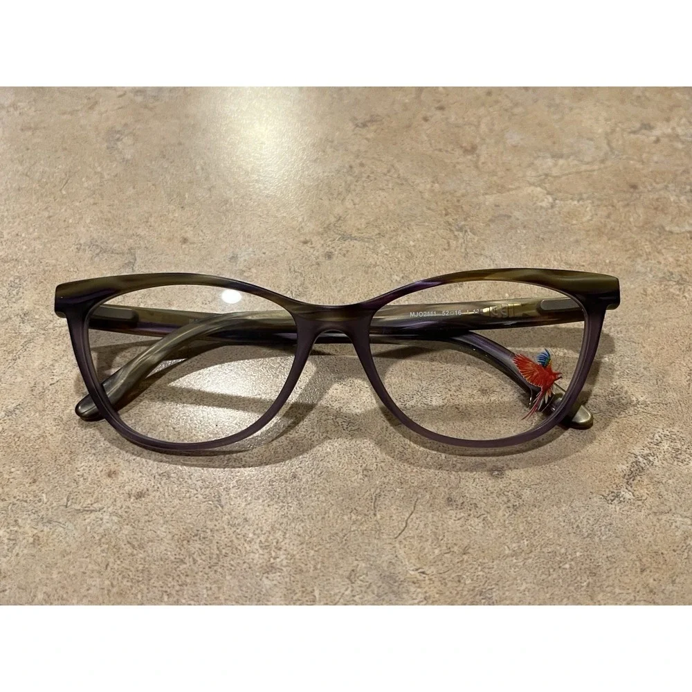 Maui Jim MJO2111 56A Eyeglasses Frames 52-16-135  Purple/Brown/Lime Green NWOT